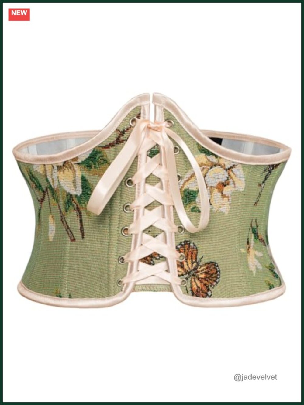 Renaissance Lace Up Floral Corset Belt Waist Cincher